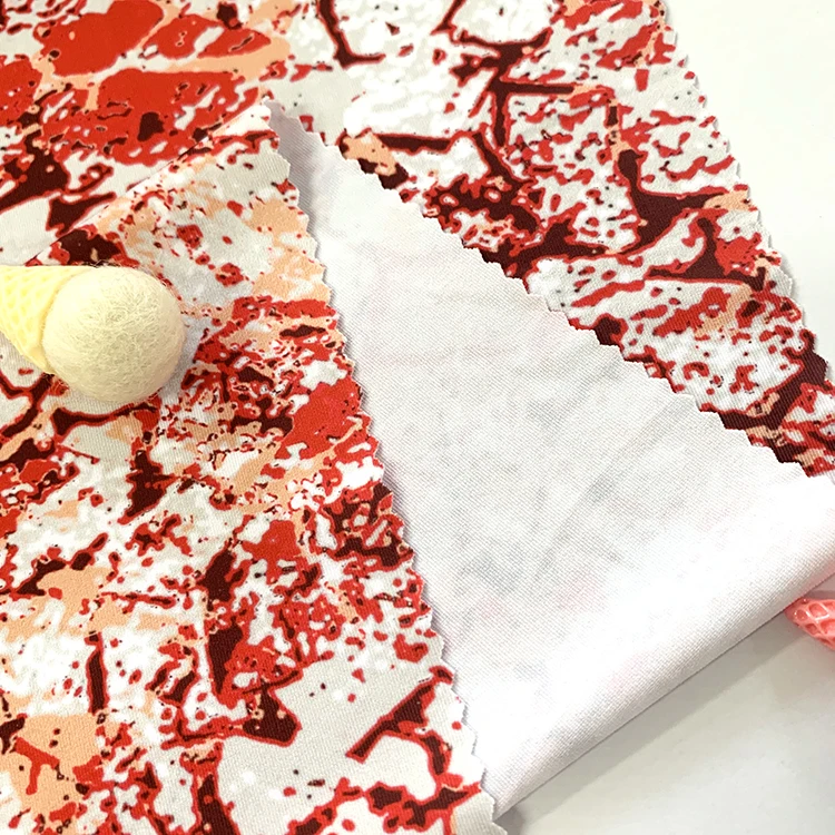 
Short crack pattern 88% polyester 12% spandex digital print jersey knit fabric for sportswear-2020127 