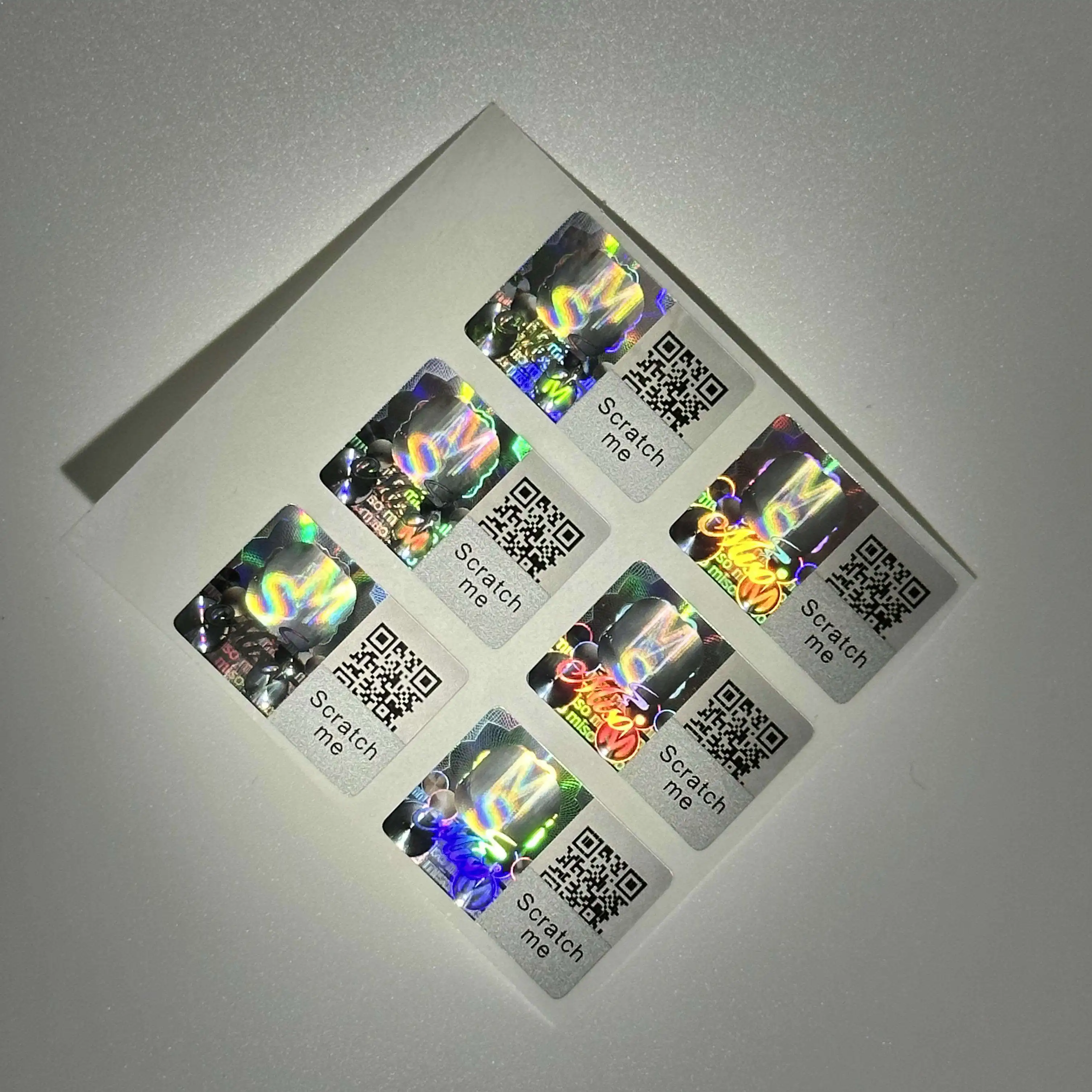 Изготовленная на заказ этикетка голограмма qr код наклейка безопасности 3d Голограмма