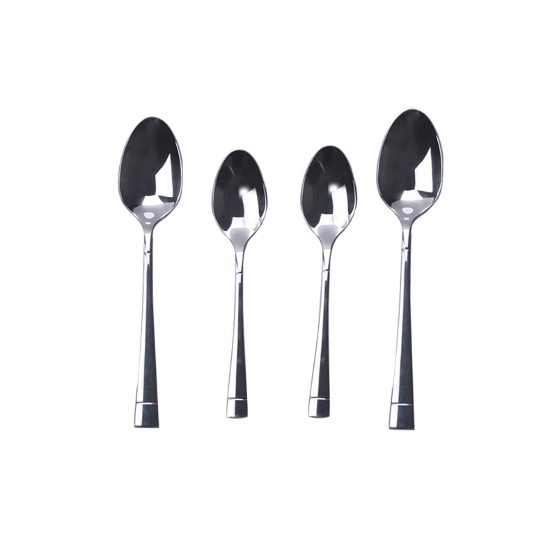 
Luxury Stainless Steel Table Spoon Heavy SUS 304 Wedding Dinnerware Tea Spoon Set 