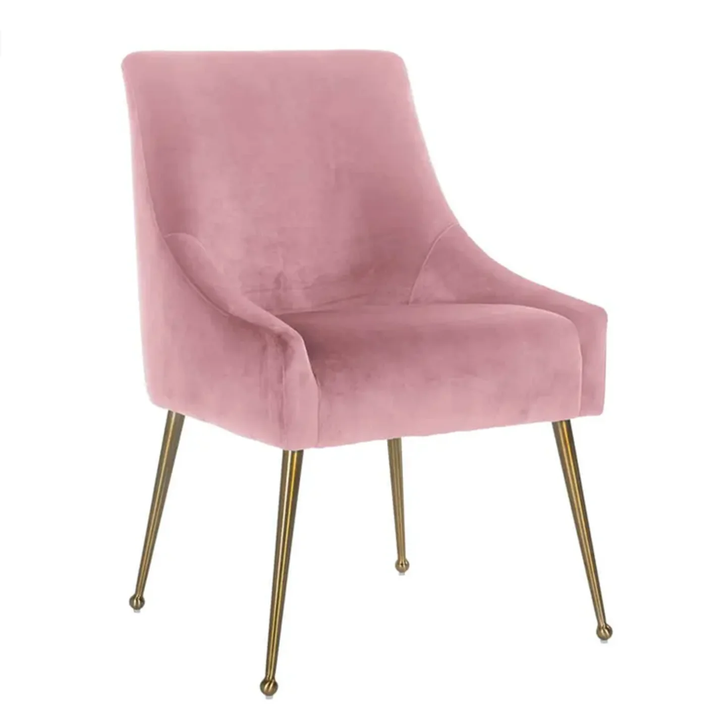 Luxury Wholesale Pink Green Velvet Golden Legs Dressing Room Dining Chairs