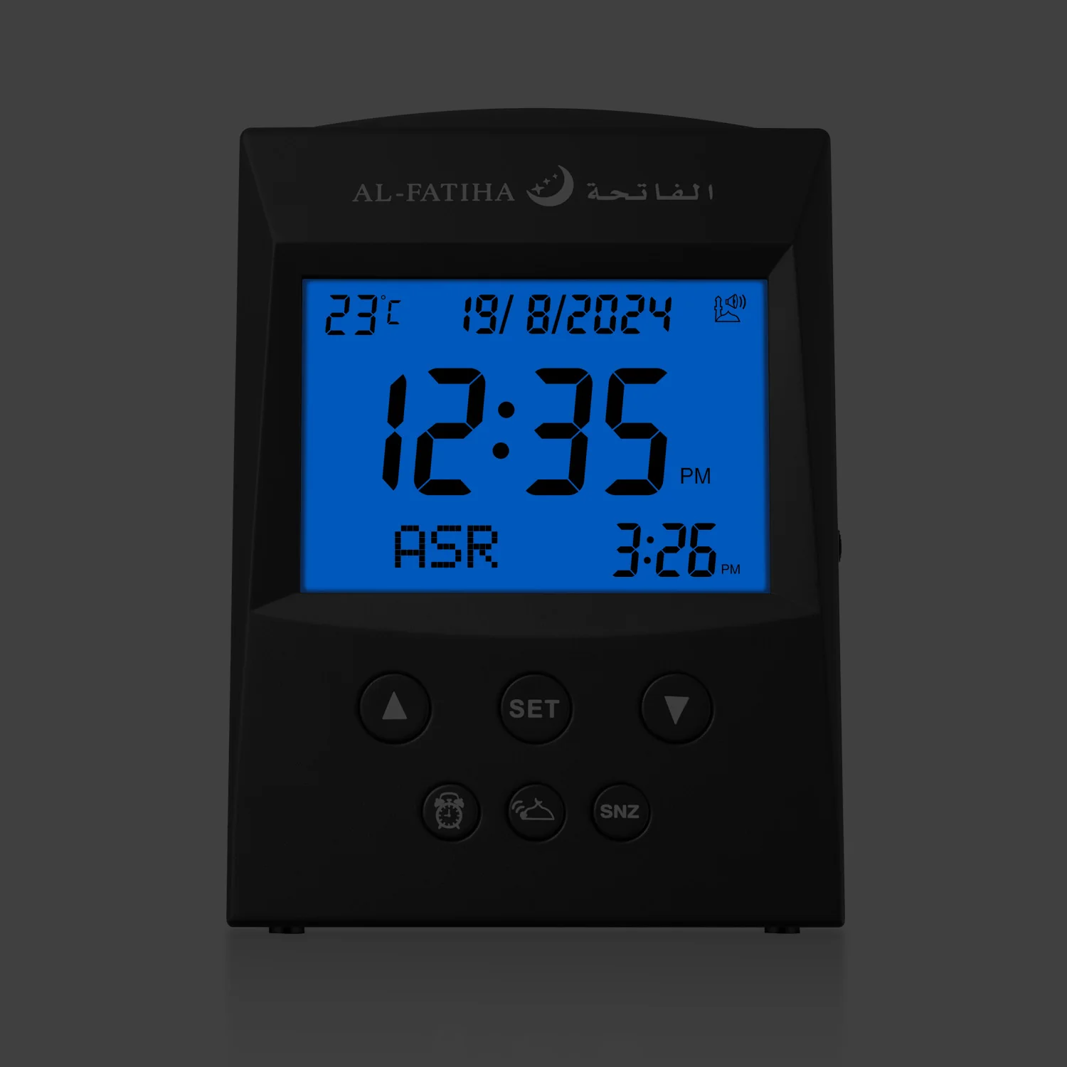 New Version Islamic Azan Table Clock 6500 cities Accurate Prayer Time Alarming with Adjustable Adhan Sound Digital Muslim Clock