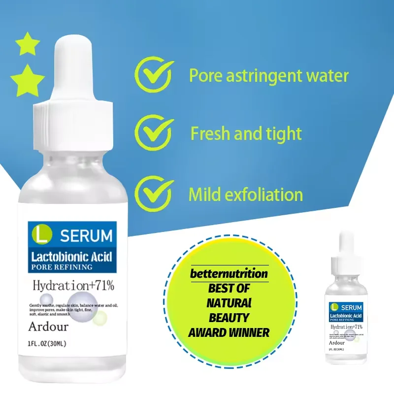 Shrink Pore Essence Facial Repair Moisturizing Fruit Acid Ceramide Skin Care Products Lactobionic Acid Serum