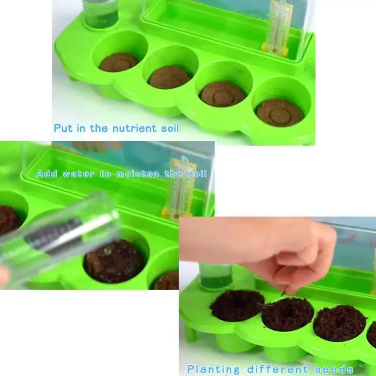 Spot goods plant growing kids education plant ecological weather station science toys kit