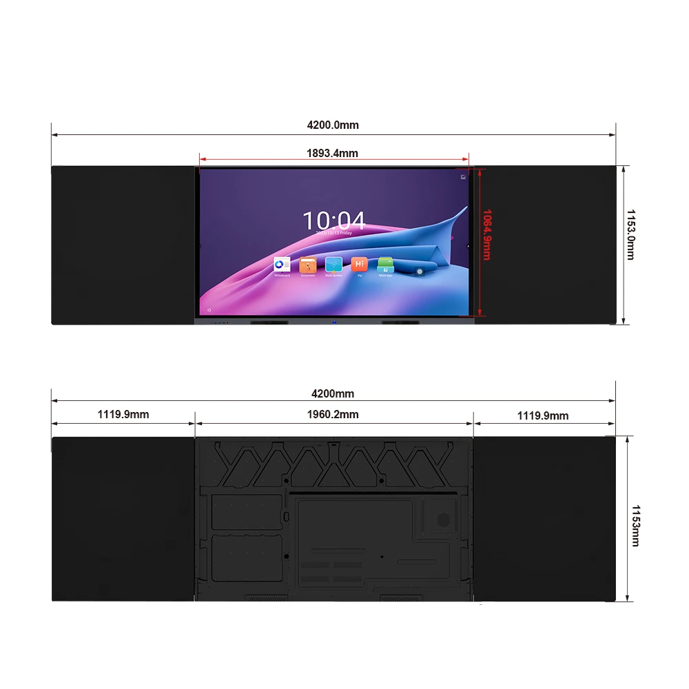 Factory direct selling price popular high definition smart board multimedia display for university classroom school blackboard
