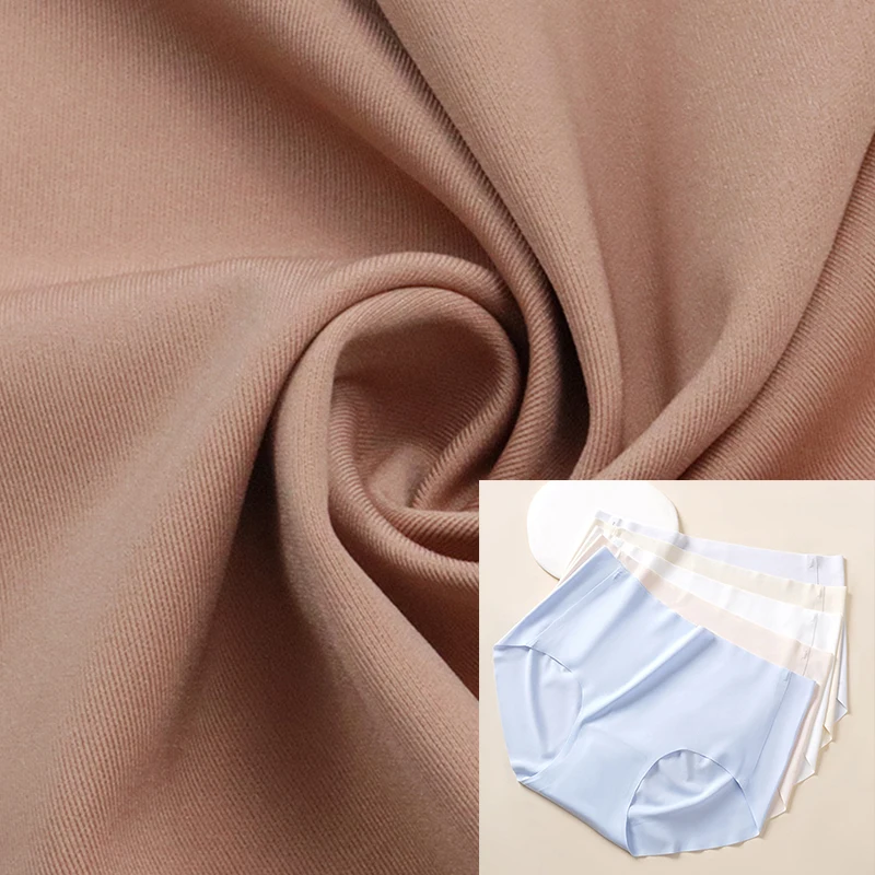 Manufacture 180g High Stretch 63%Nylon 37%Elastane Polyamide Ice Silk Interlock Woman Inner-wear Seamless Underwear Fabric