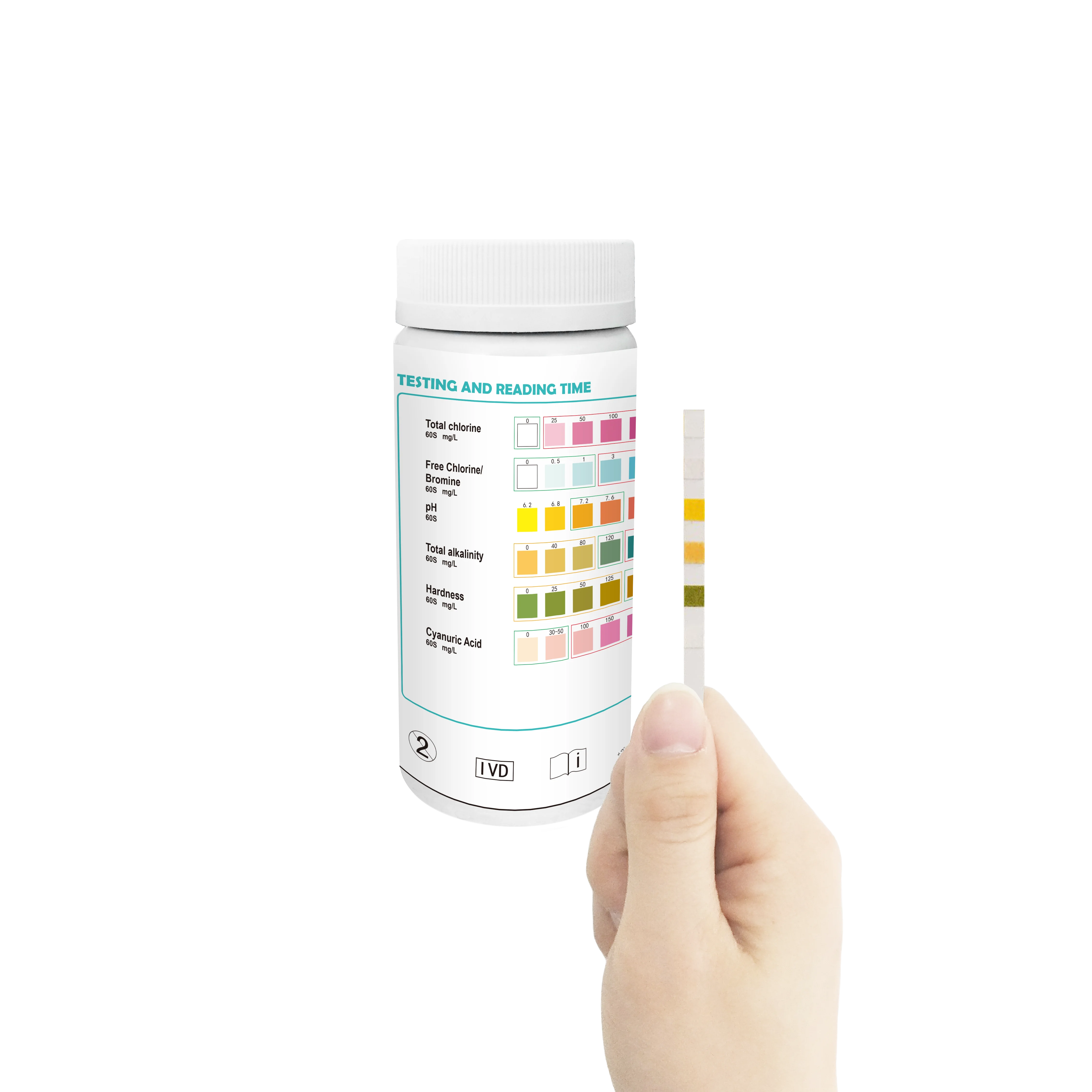 Производитель бассейн спа-ванна 6 в 1 воды тест-полоски для Твердость брома pH