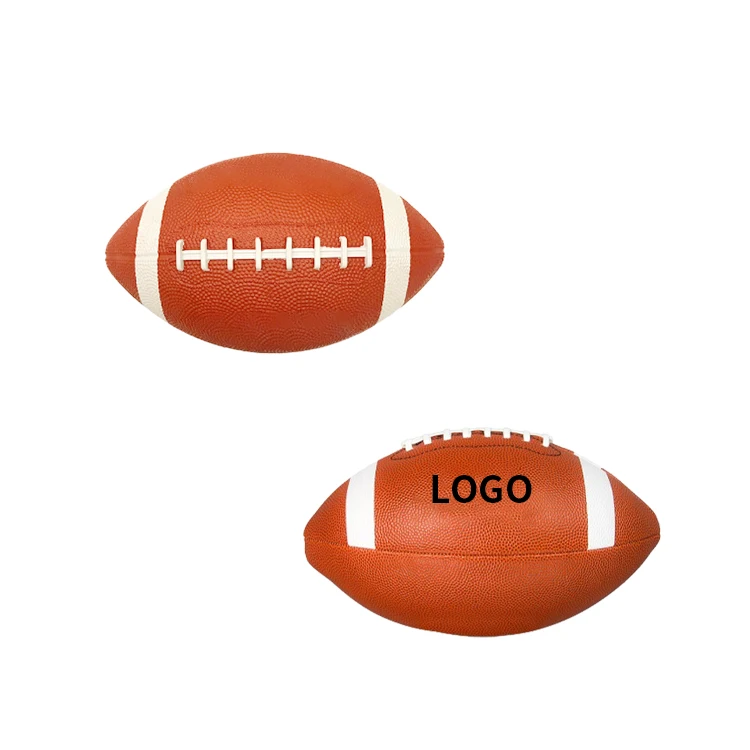 Promotional Rugby Ball Training Sport Custom Logo Size 9 PU American Football For Match