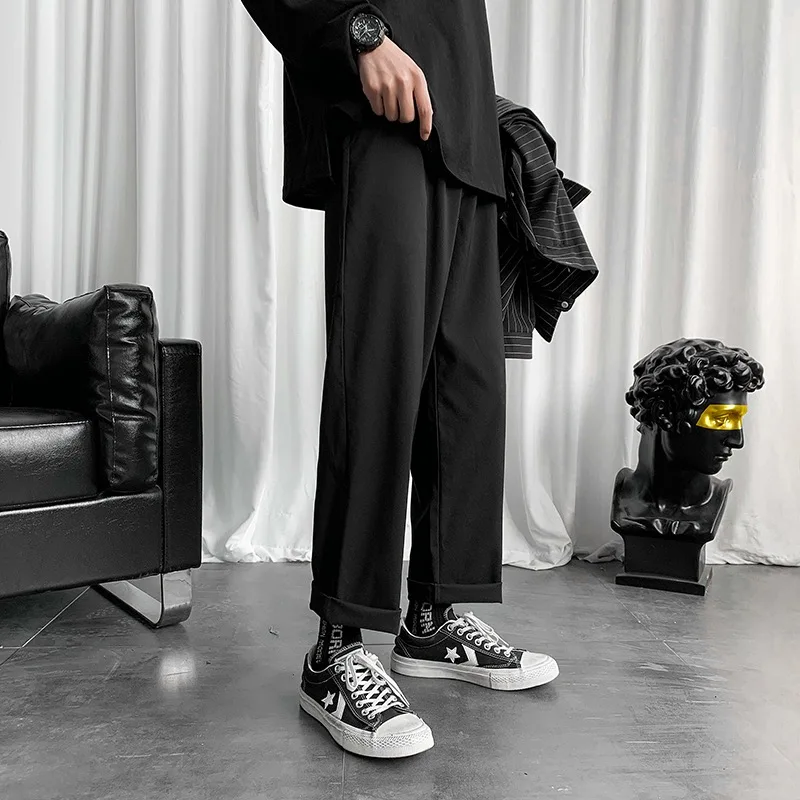 New Black Korean Pants 2021 Japanese Streetwear Casual Suit Pants Trousers Fashion Plus Size 5XL