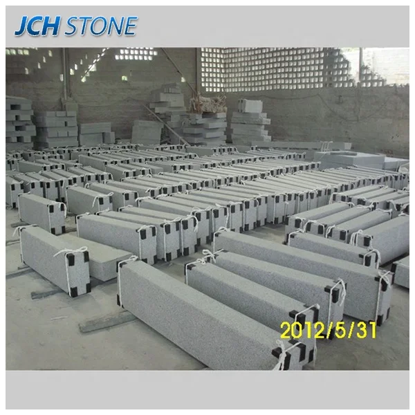 Outdoor solid granite steps stone blocks stairs