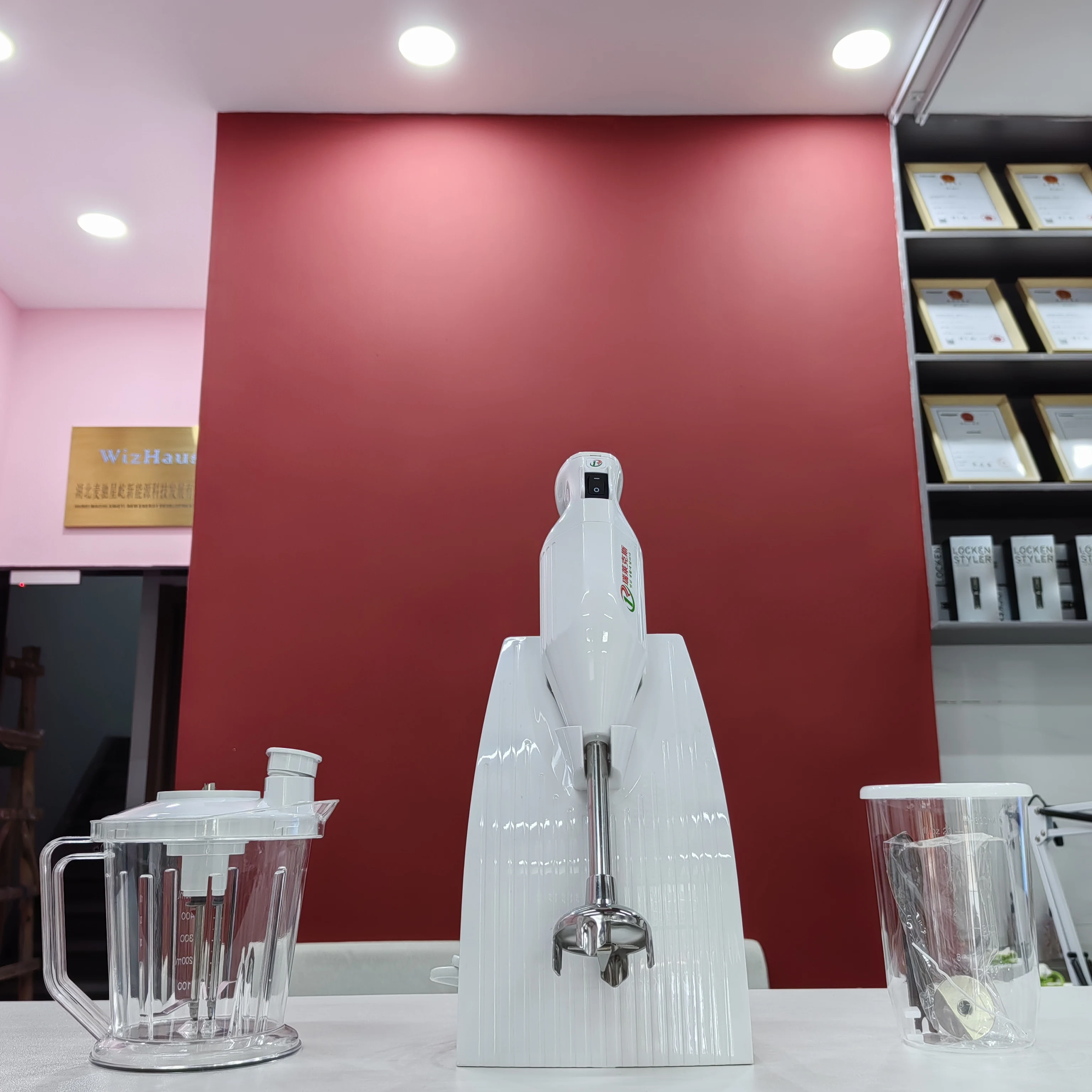 Wizhaus/horay MOTOR Hand Blender Plastic AC Motor English Mixing Bowl Free Spare Parts Food Processor Blender Mixer Hand Held