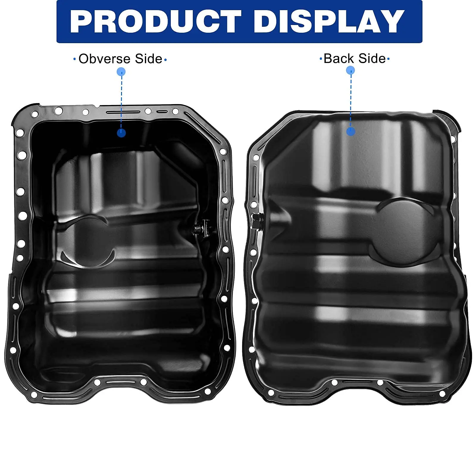 Engine Oil Pan and Drain Plug Replacement for Chrysler 200 Sebring Dodge Journey Hyundai Sonata Santa Fe Tucson Jeep Compass Kia