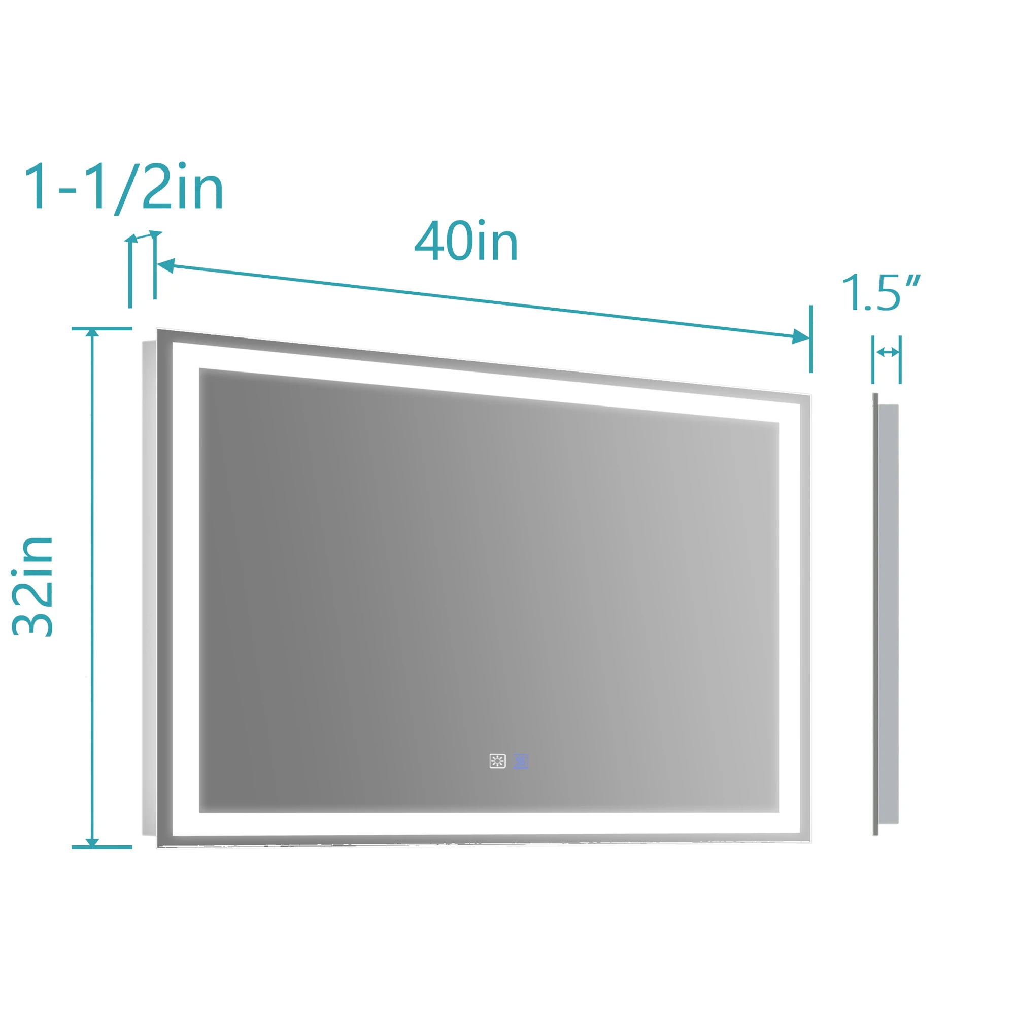 Rectangular illuminated IP44 Rate Hotel LED Lighted Backlit bathroom Mirror