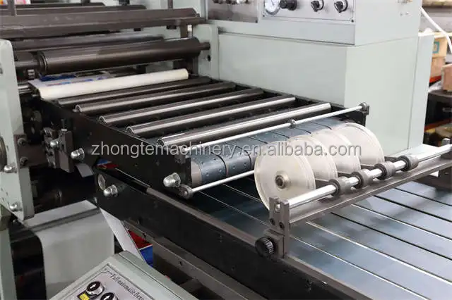 automatic 8 color flexo care label printing press machine roll to reel film paper flexographic printer with die cutting