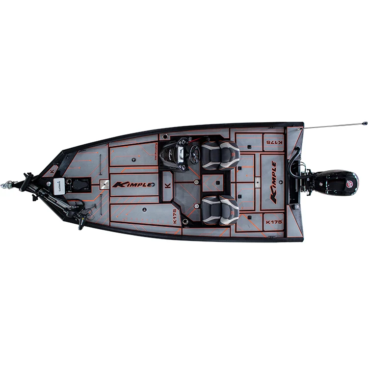 17ft Лучшая цена, маленькая алюминиевая боковая консоль, басовая лодка с подвесным мотором 115 л.с.