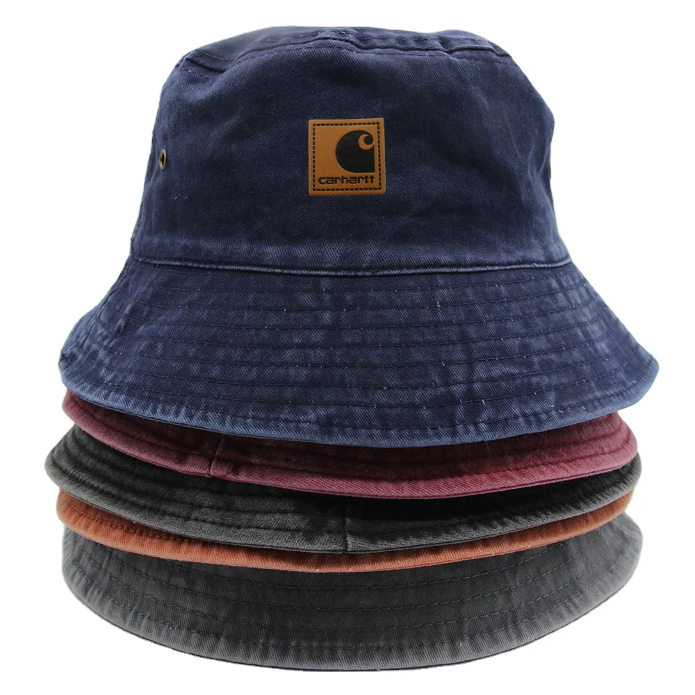 2023 Manufacturer Spring Retro Vintage Denim Jean Cotton Bucket Hats With Custom Logo (1600698112063)