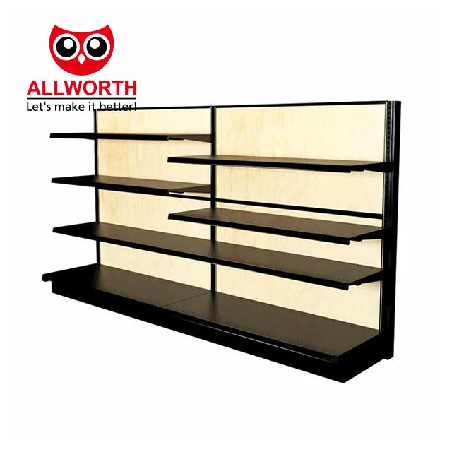 American Style Mobile Supermarket Rack with Wheels Display Shelving