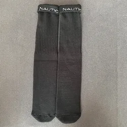 Black/white/grey NAUTICAJP Hasegawa Nisseo Heavy High-Tube Thick Terry Cityboy Curling Frock Socks