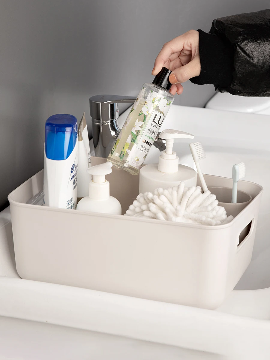 Multi-functional Home White Plastic Stackable Clothes Box Organizer Storage Basket with Lids&handle Multifunction Pp,plastic