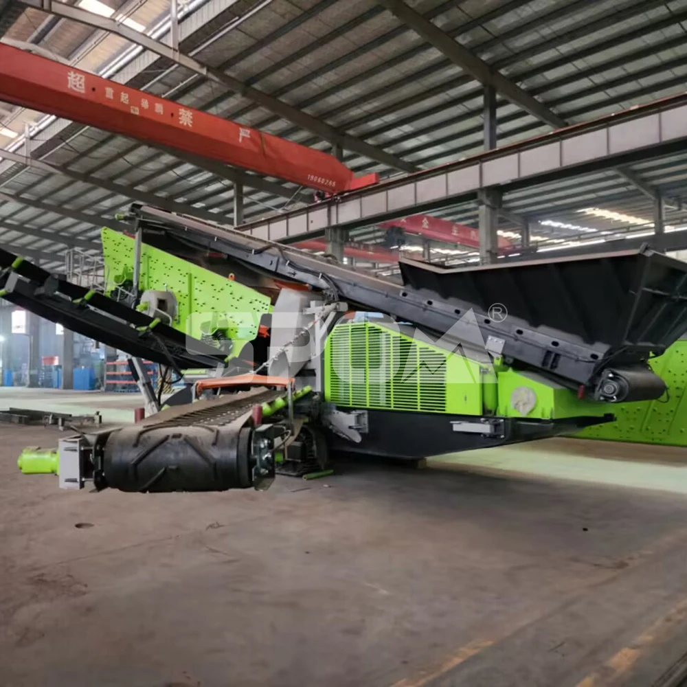 150tph Portable Crawler impact aggregate crusher track mobile stone crusher line plant for quarry