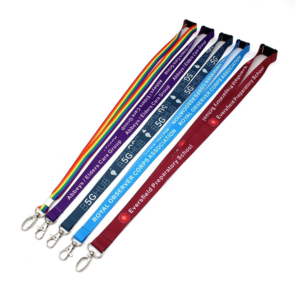 Sublimated printing wholesale id card badge holder google polyester lanyards with logo custom