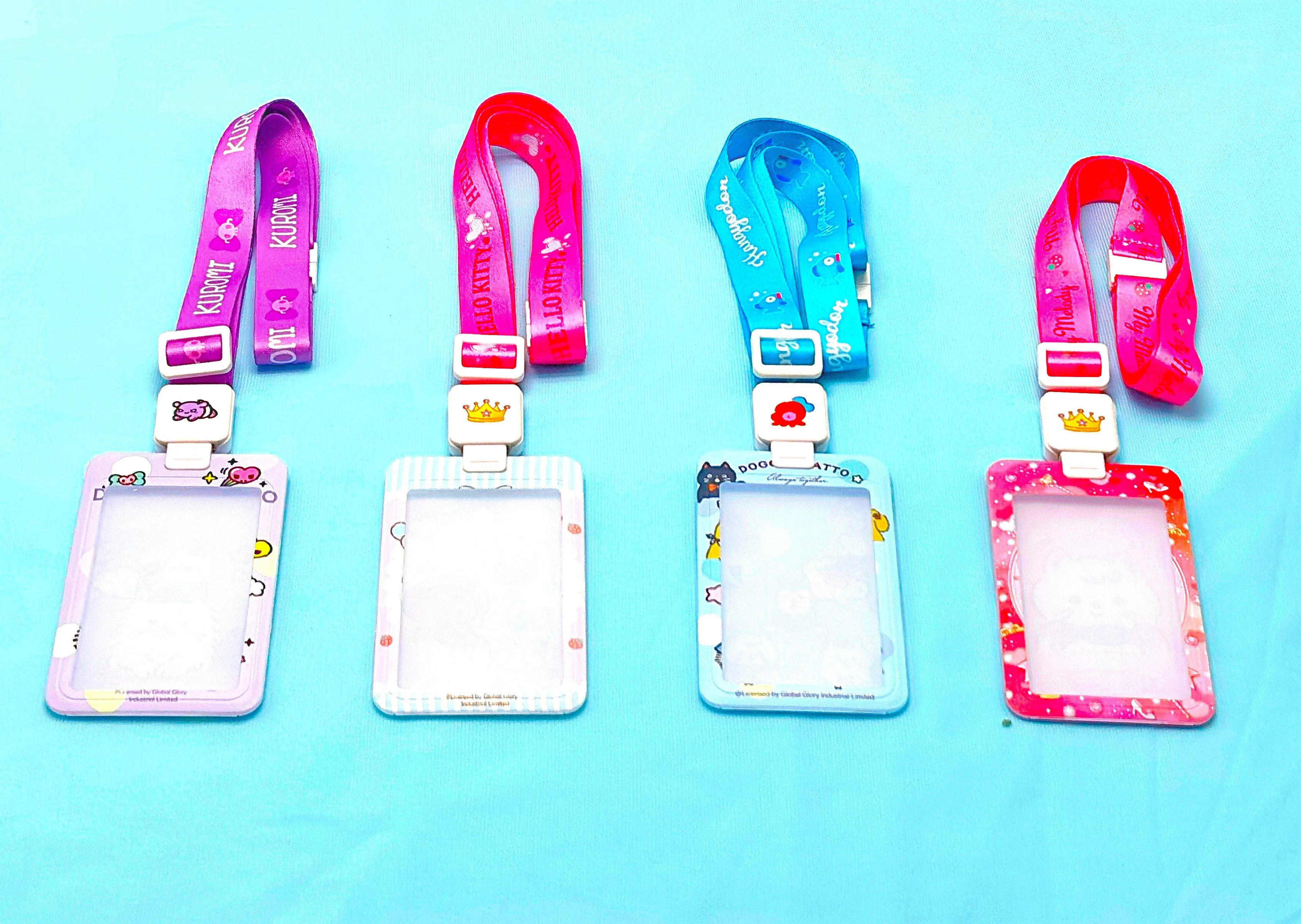 Wholesale 25mm Iron Keychain Soccer Team and Football Club Lanyard Card Holder With Long Neck Rope Business ID Card Holder