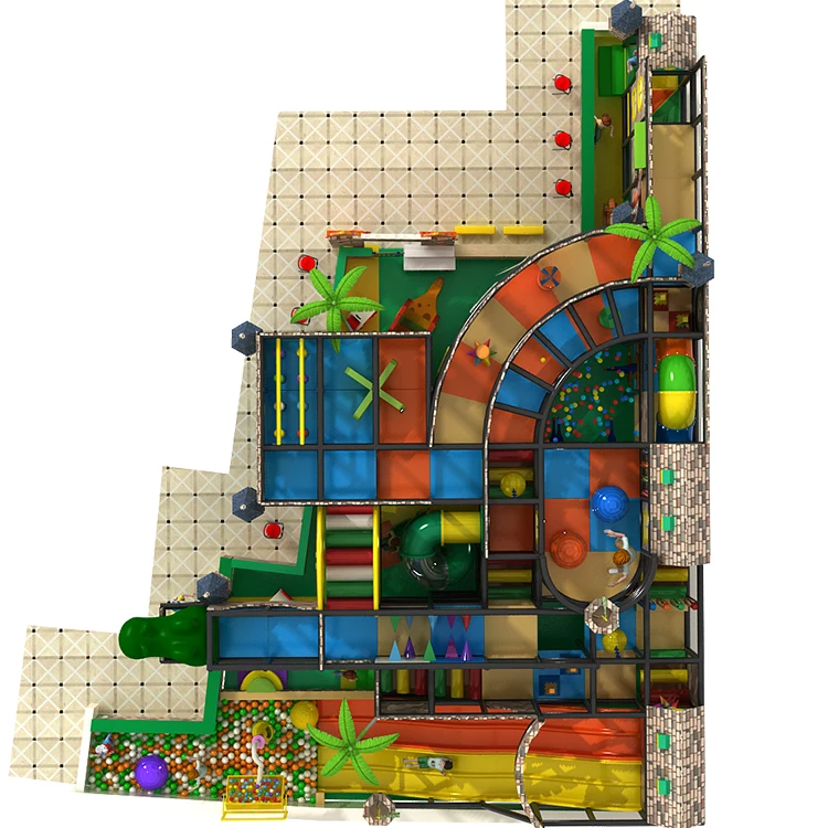 Cowboy Soft Play Games Naughty Neverland Toys Amusement Park Bouncing Castle Slide Indoor Playground Equipment For Kids