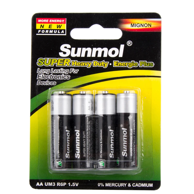 60pcs 1 lot Size 5 AA R6 UM-3 1.5V Dry Carbon Battery No Leakage Oil 1.5 Volt Batteries Free samples
