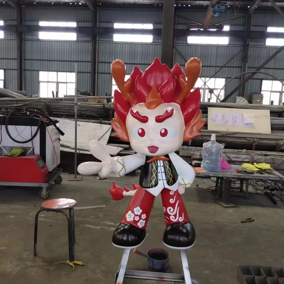 Shop mall display dragon brothers life size anime statue Christmas home decor cartoon character toys crafts fiberglass sculpture