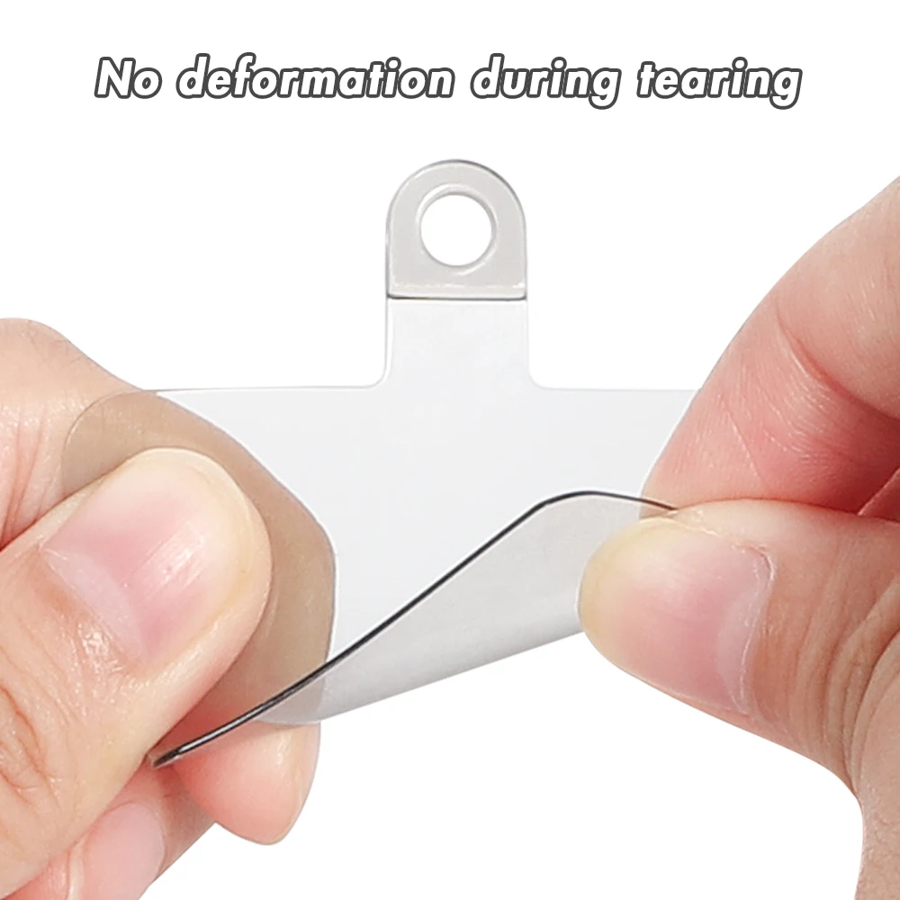 Patent mobile phone patch universal phone strap tether tab transparent connector card for phone lanyard