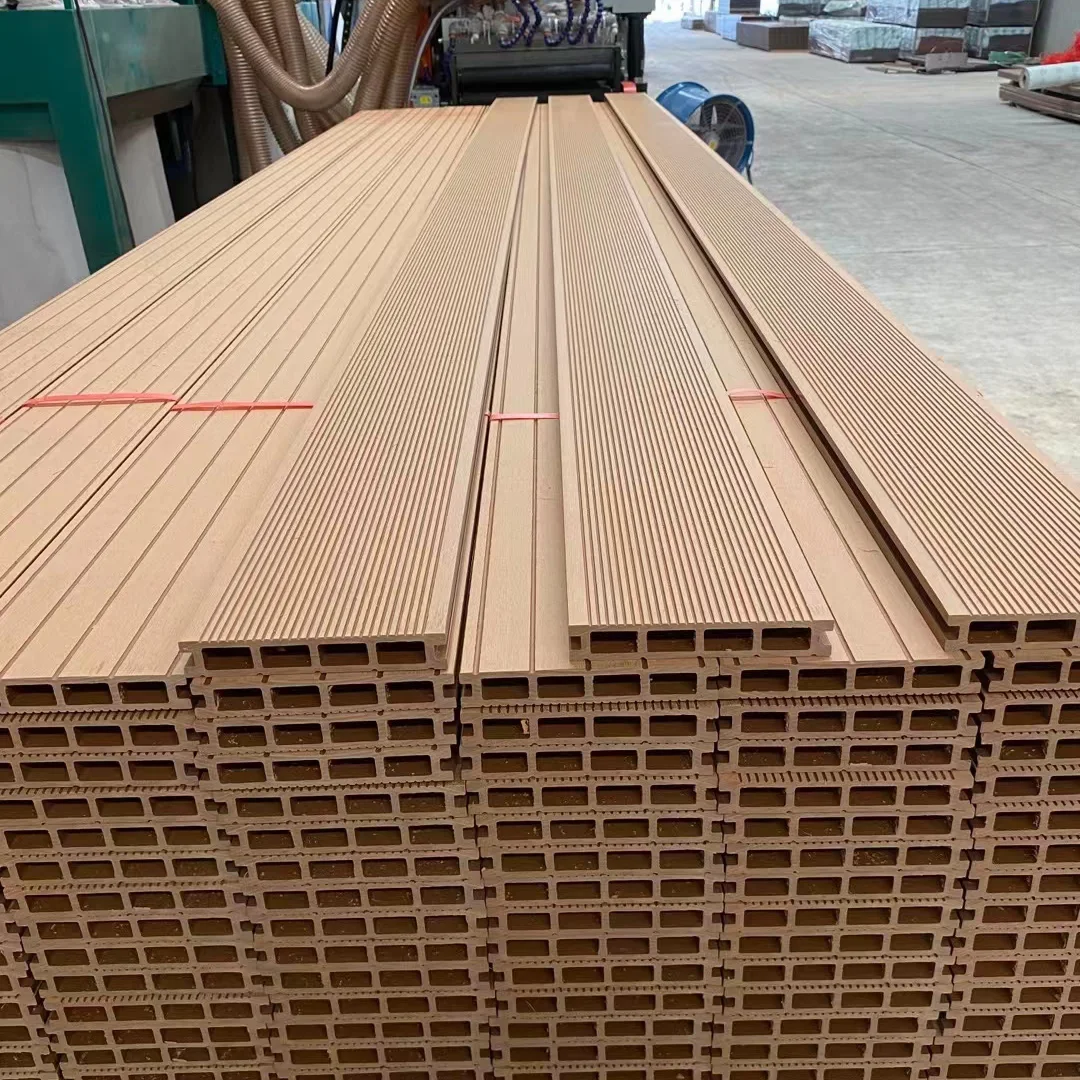 Construction Decking Boards Solid Deck Wpc Outdoor 6 Hollow Coextruded Certificate Wpc Decking 2 Colors