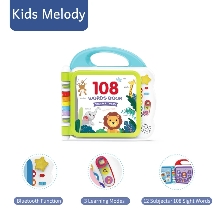 
Amazon hot selling Preschool educational kids touch screen toys point reading english learning machine books 