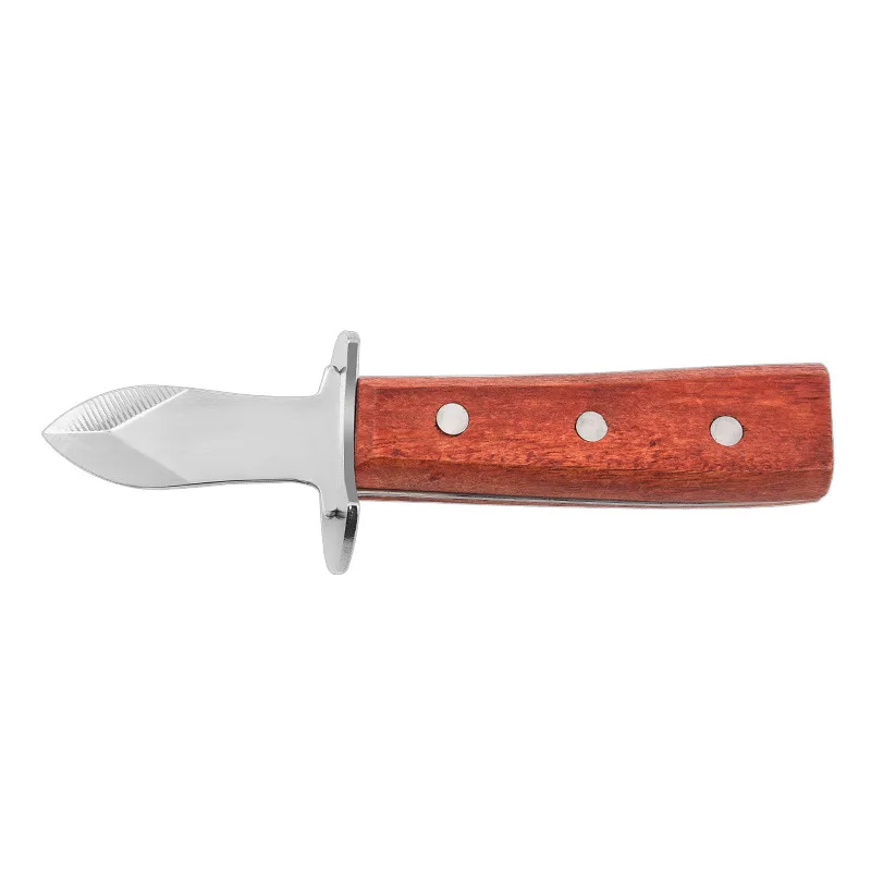 Cross-border hot sell stainless steel oyster knife wooden handle oyster knife