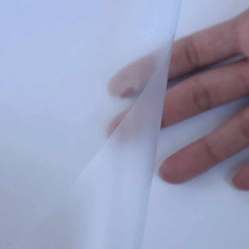 Window frosted glass sticker white black matte chrome ice blue color translucent pvc protective film type for furniture