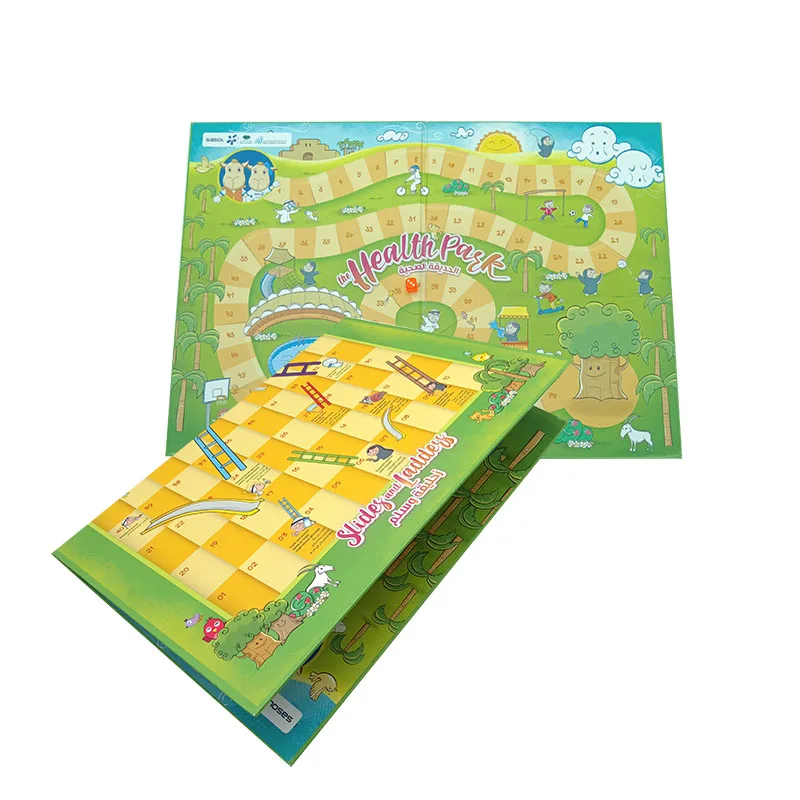Eco-Friendly Kids Board Game for Children Custom Printed Design with Logo Paper Material for Playing