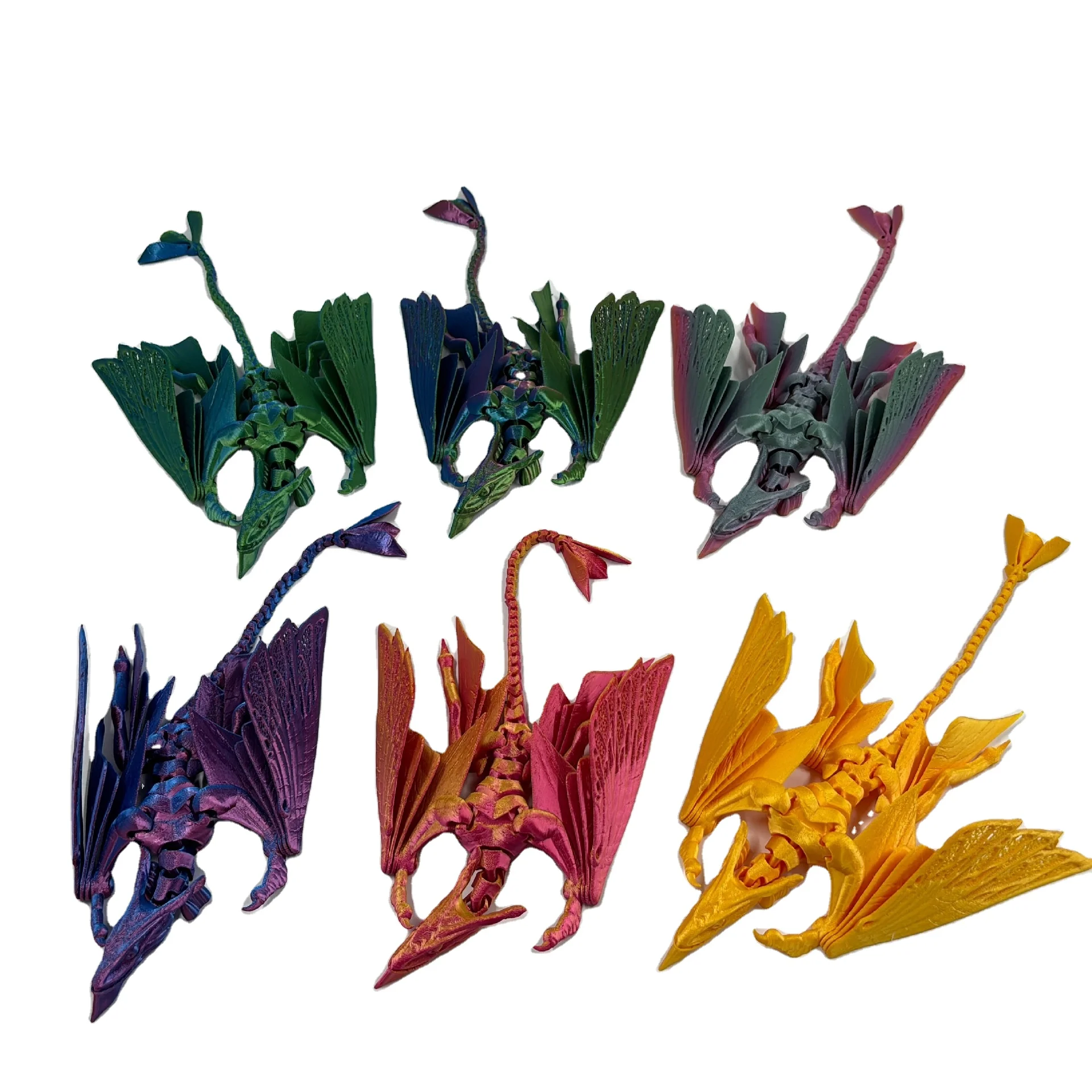 3D Printed Customizable Action Figure Fly Dragon Figure Multiple colors Action Figure