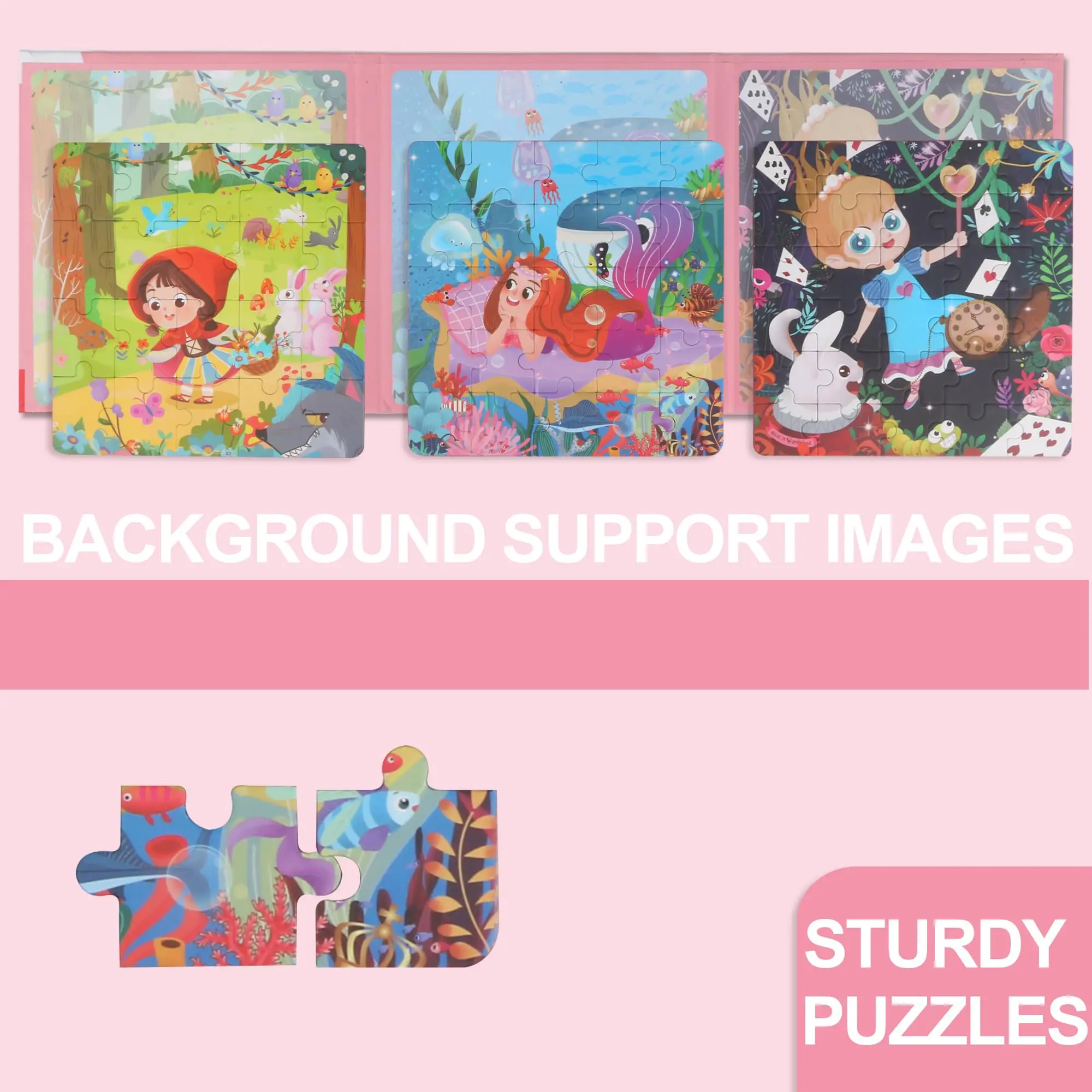 2024 new design educational 3-6 age kids playing magnetic jigsaw puzzle book