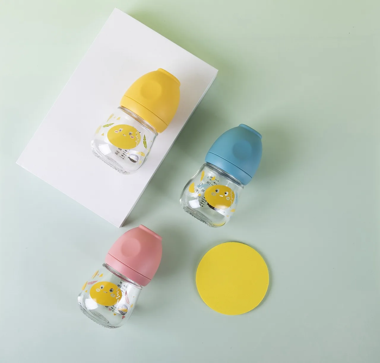 RK-N1019 Пользовательские Милые Кормление бутылки из-под молока стеклянная бутылочка для кормления младенца без ручки