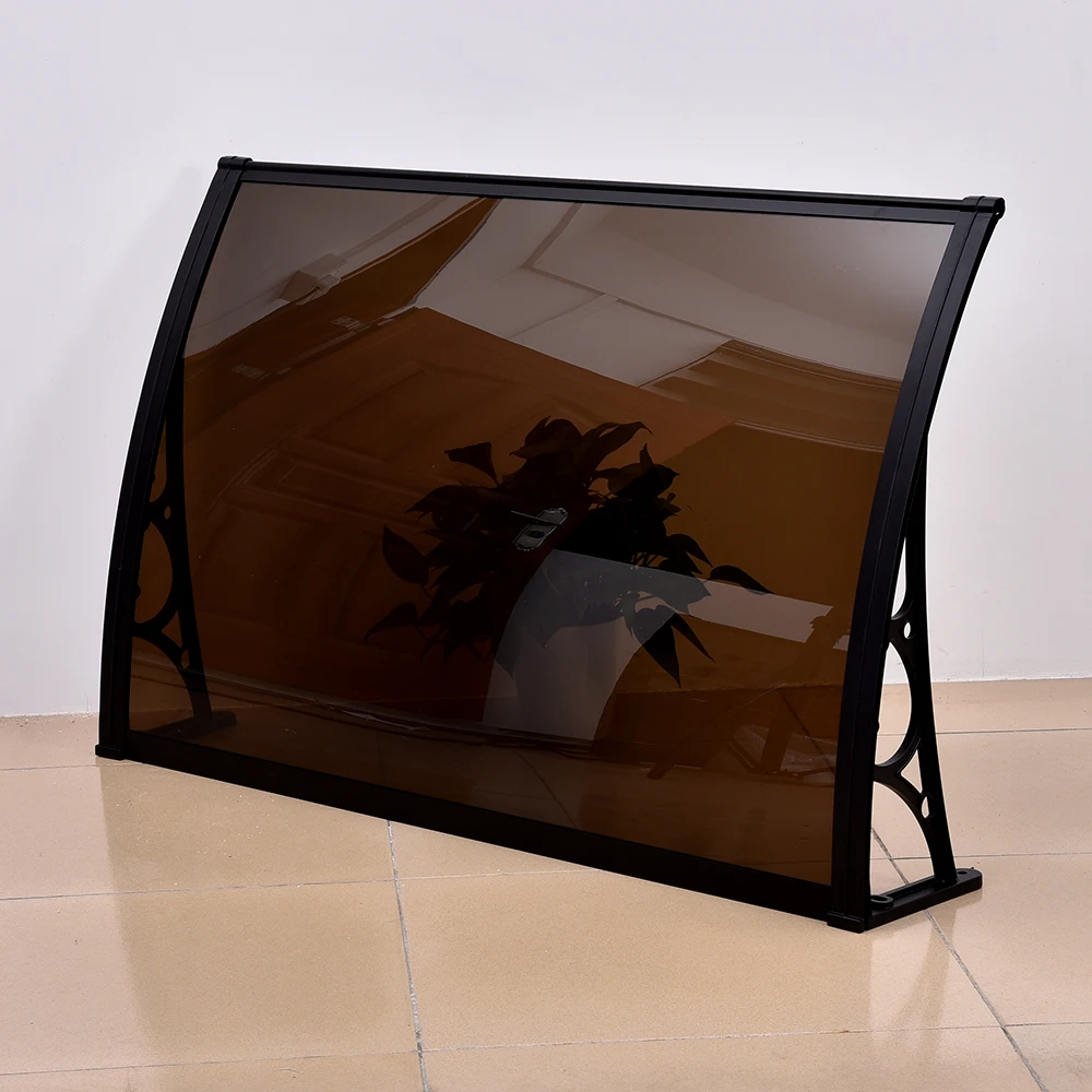 Foshan Guansu factory custom 80*120cm outdoor heat resistant aluminum material solid sheet awning for door window