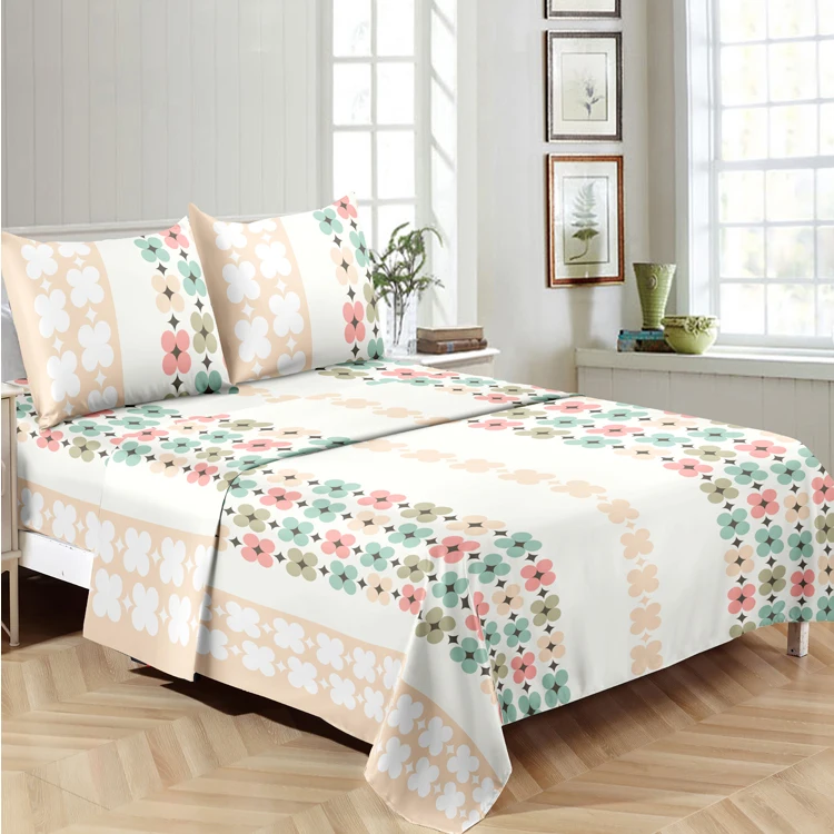 Bed linens set New design Bedsheets sets recommended Printed bed sheet set