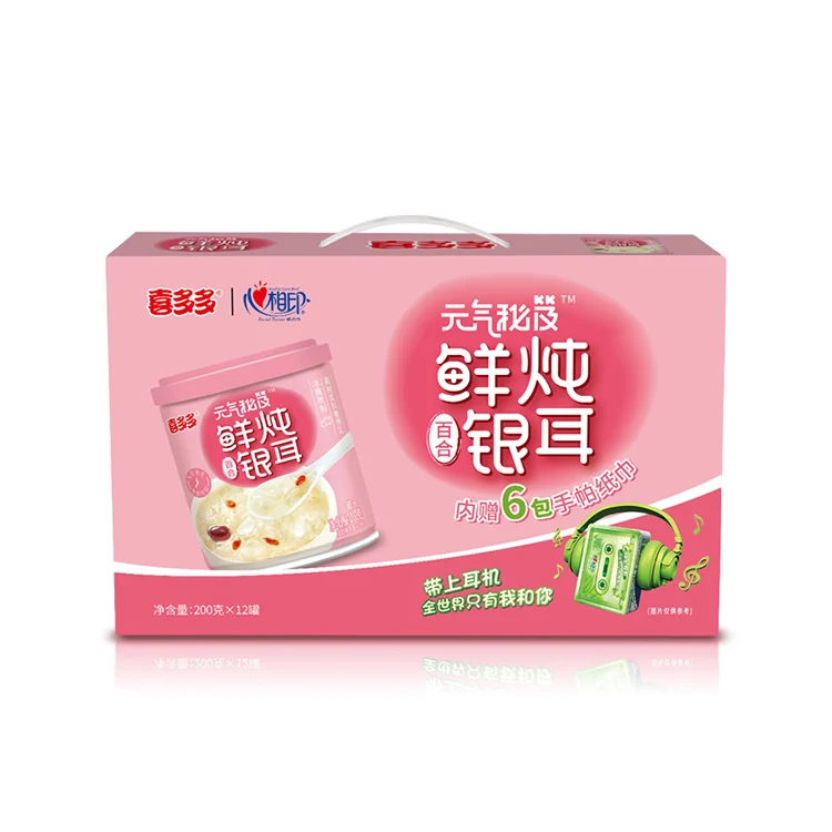 
China Healthy Snow Fungus 1*12 Cans Fruit Tremella Instant Chinese Soup 