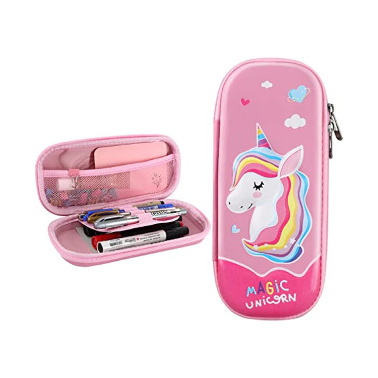 Big capacity custom printing pencil case eva pencil box student kids pencil pouch