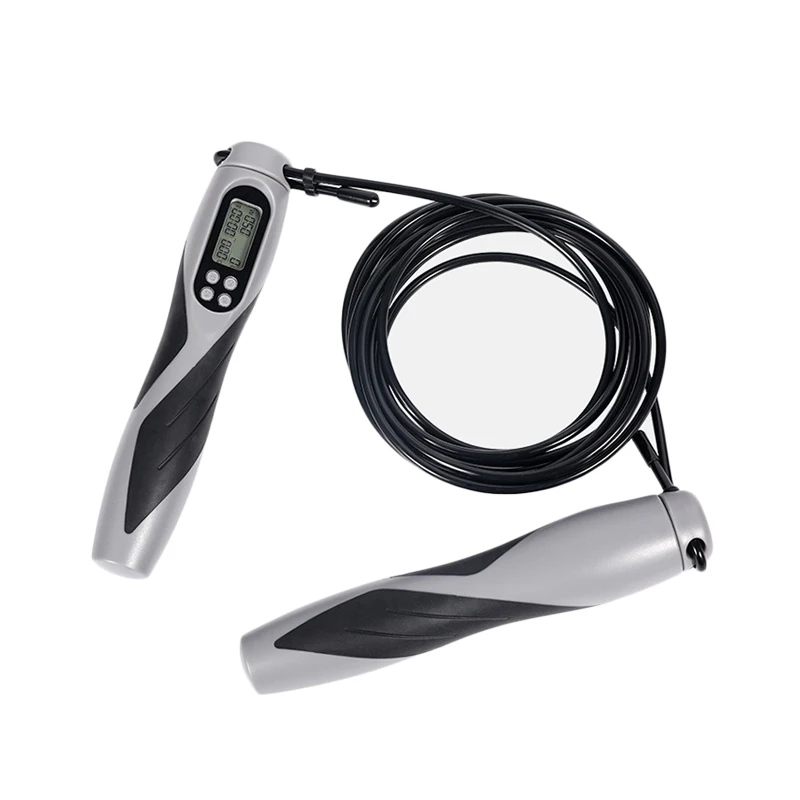 
High quality smart digital led jumping rope hot selling steel wire fitness skipping rope custom speed jump rope with counter 