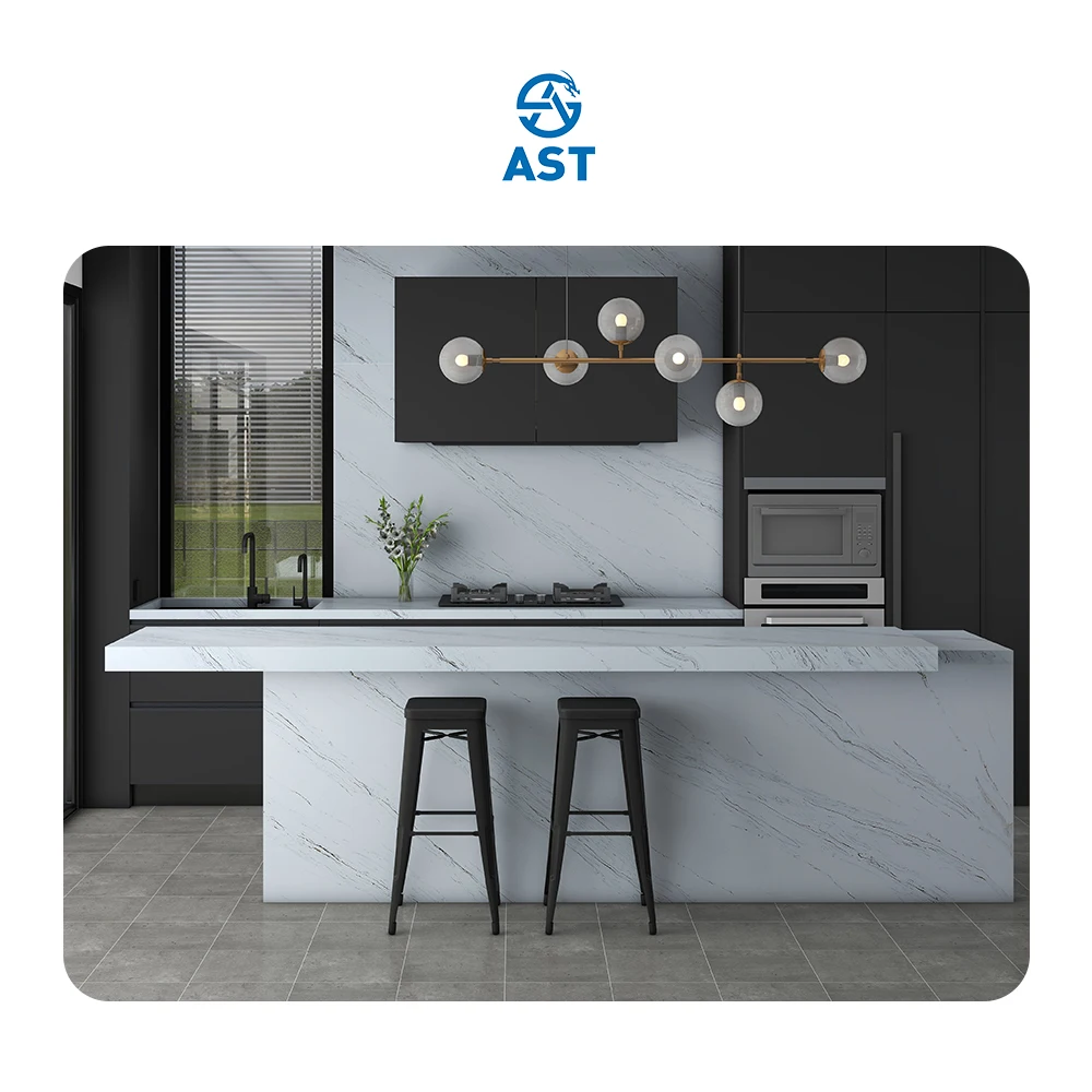 AST OEM/ODM New Design Decorative Artificial Quartz 5028 Palissandra Polished Finish Artificial Quartz Slabs