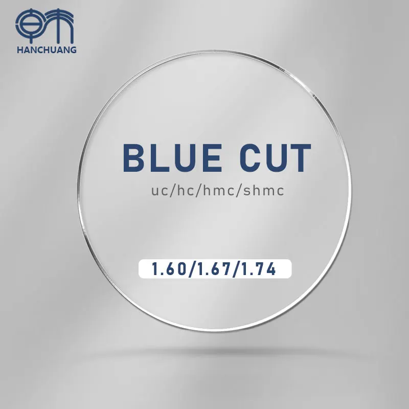 High Quality Blue Cut Dark Photochromic Single Vision SHMC Optical Lenses Anti-Scratch Resin Index 1.56/1.60/1.67/1.74