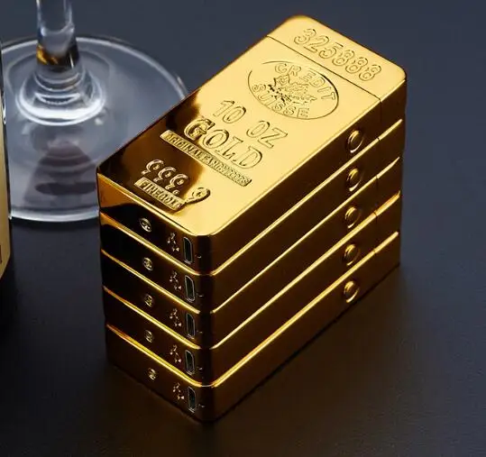 Windproof Golden Bar Electric Lighter Single Arc Plasma Lighter