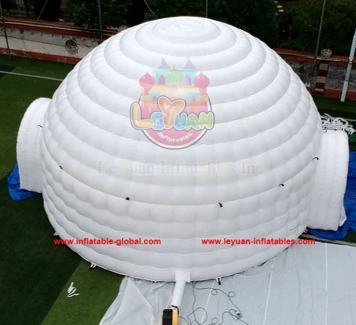 100% Waterproof Constantly Inflatable White Tent Dome With Air Blower