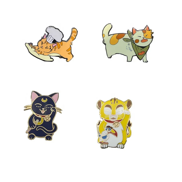 Professional supplier custom logo metal badges fashion clothes brooch hat pins soft hard enamel lapel pins with backing card