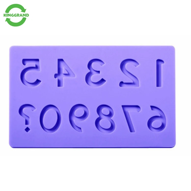 Food grade New design diy food grade cake decoration alphabet silicone molds ice tray