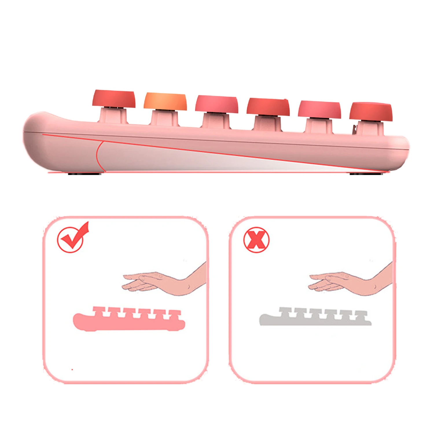 Portable 2.4GHz Wireless Computer Keyboard and Mouse Combo 86 Keys Multi Colored Plug and Play USB Receiver