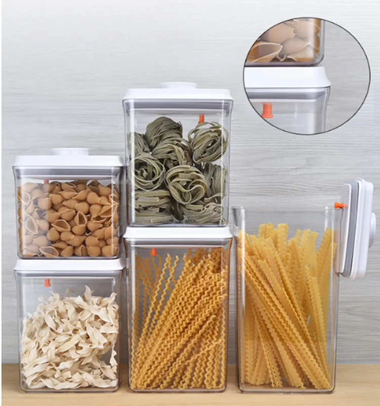Best Price Kitchen Pantry Dry Food Airtight Container Set With Lid / Stacking Storage Container Kitchen Organization Set